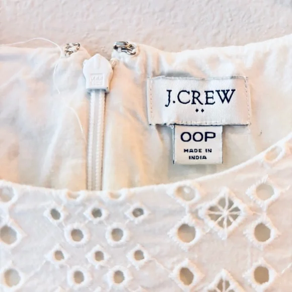 J. Crew White Eyelet Dress— Petite 00 - Picture 5 of 12